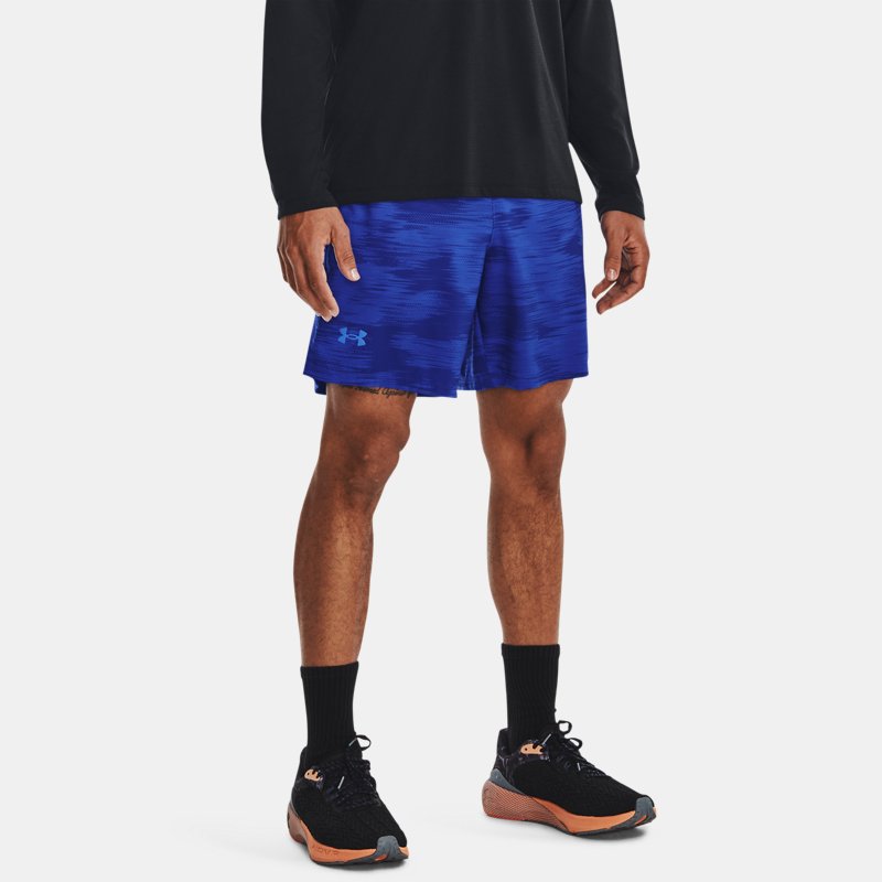 Herenshorts Under Armour Launch Printed 18 cm Team Royal / Team Royal / Reflecterend M